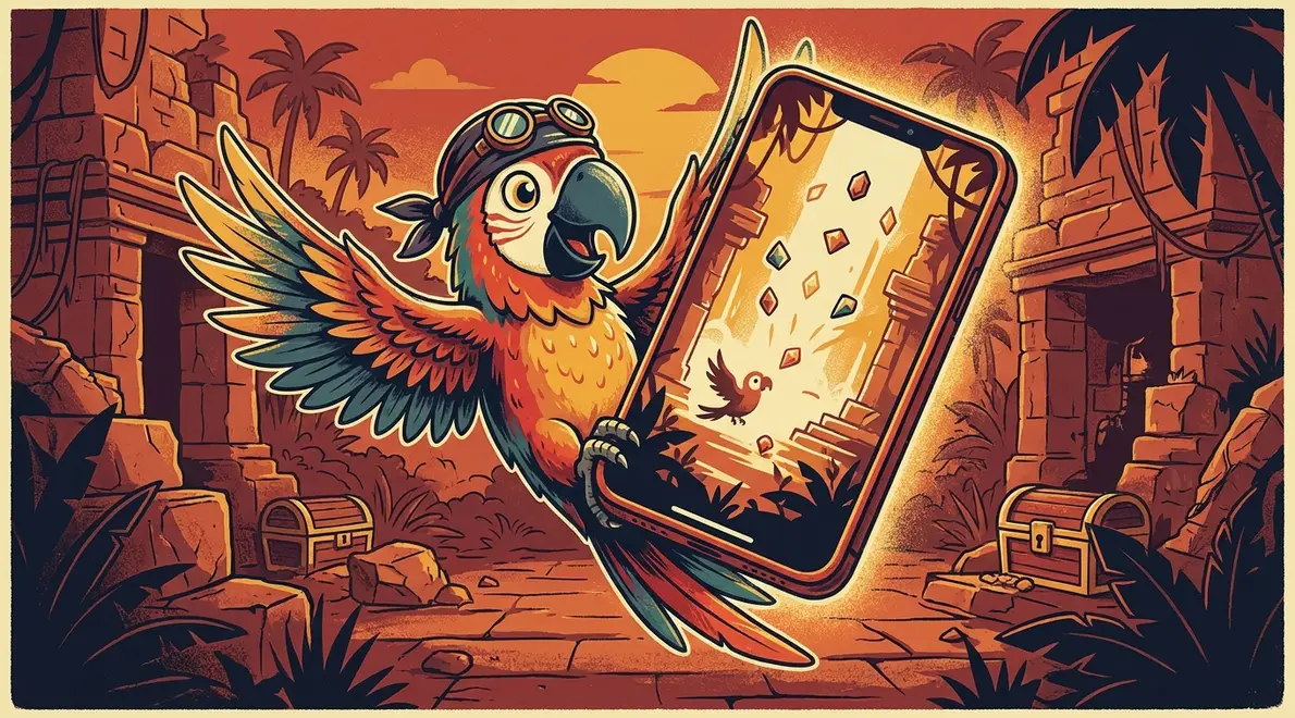 Pirots in a mobile browser